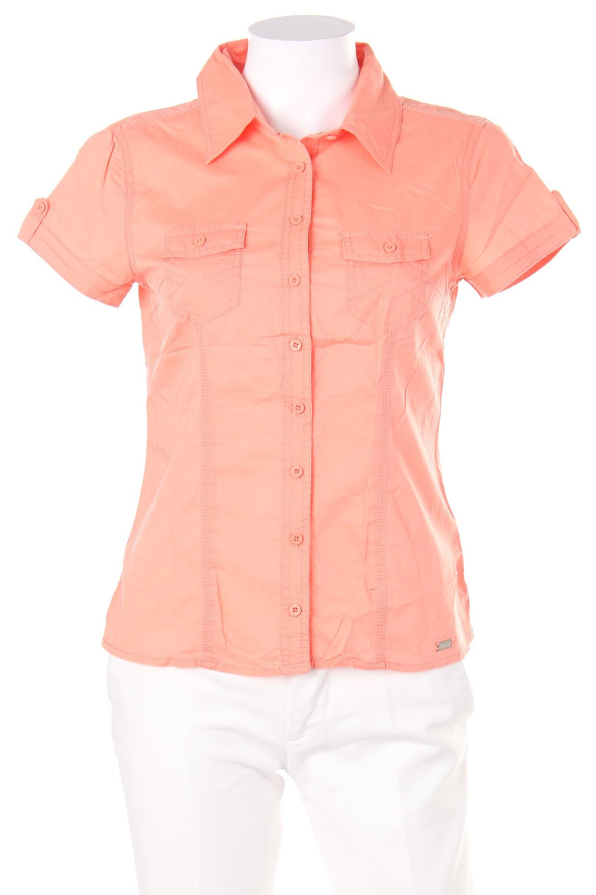 Street One - Hemd-Bluse mit kurzem Ärmel mit aufgesetzten Taschen - D 34