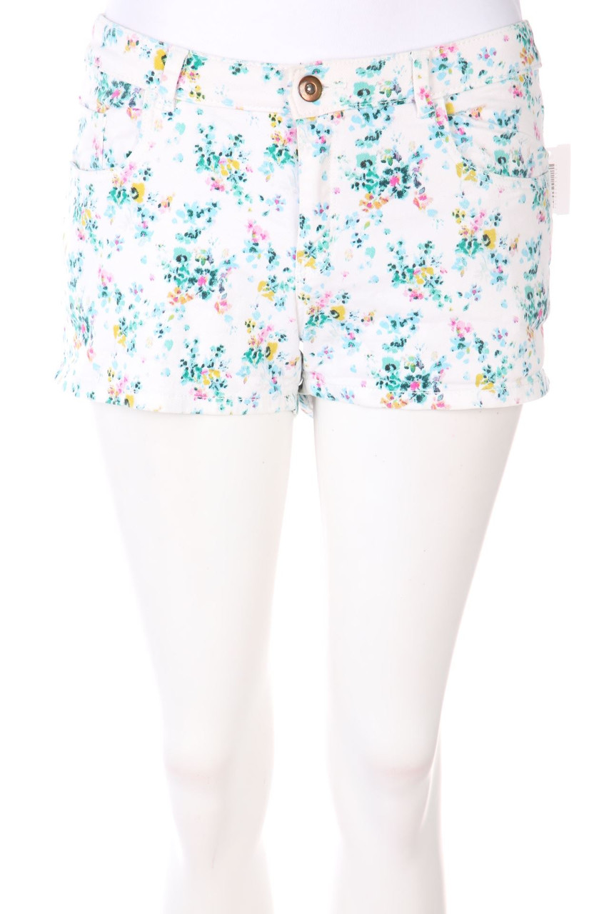 H&M - Jeans-Shorts mit Blumen-Print - D 38