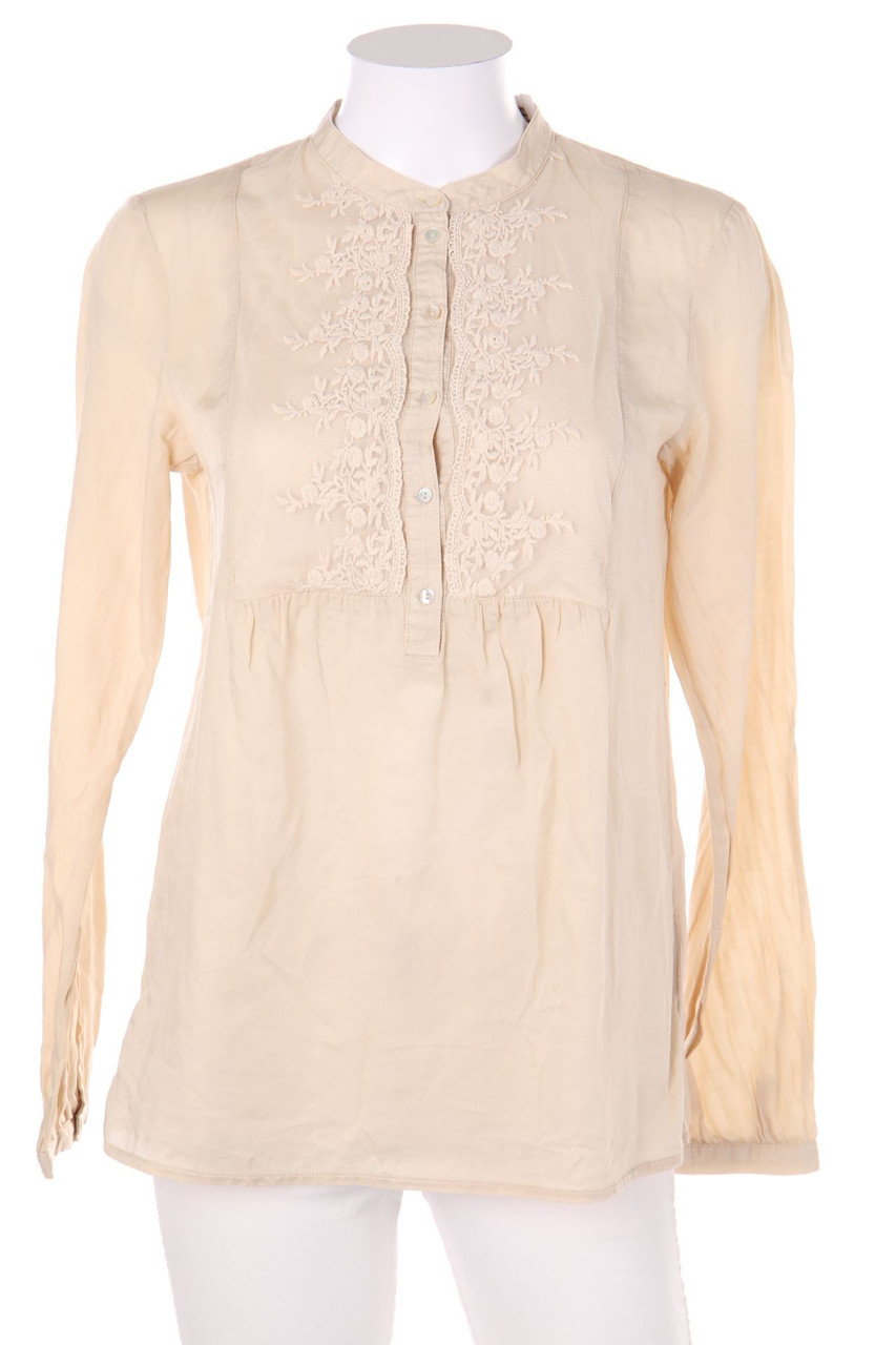 ESPRIT - Bluse mit Spitzen-Einsatz - D 34