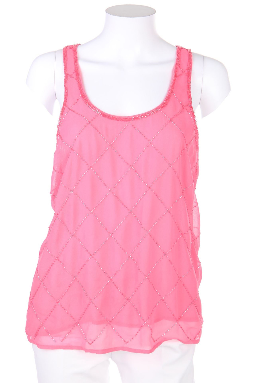 zebra - Top mit Perlen - M