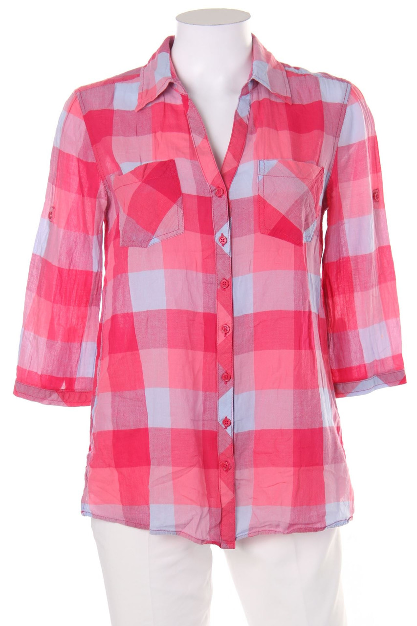 s.Oliver - Bluse mit Karo-Muster - D 36