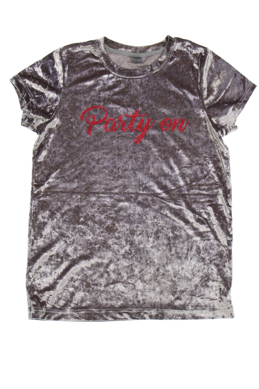 Y.F.K. - Samt-T-Shirt mit Print - 170