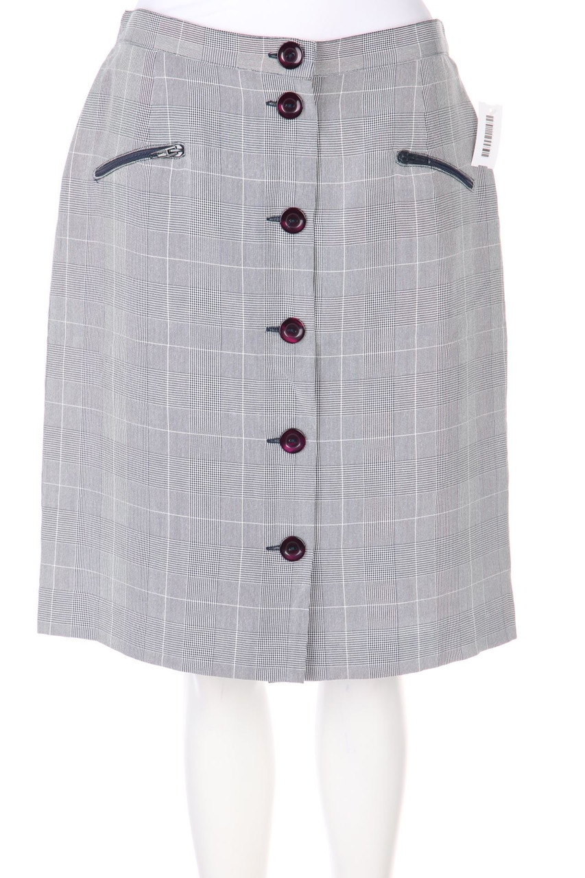 VINTAGE - Bleistift-Rock mit Karo-Muster - D 40-42