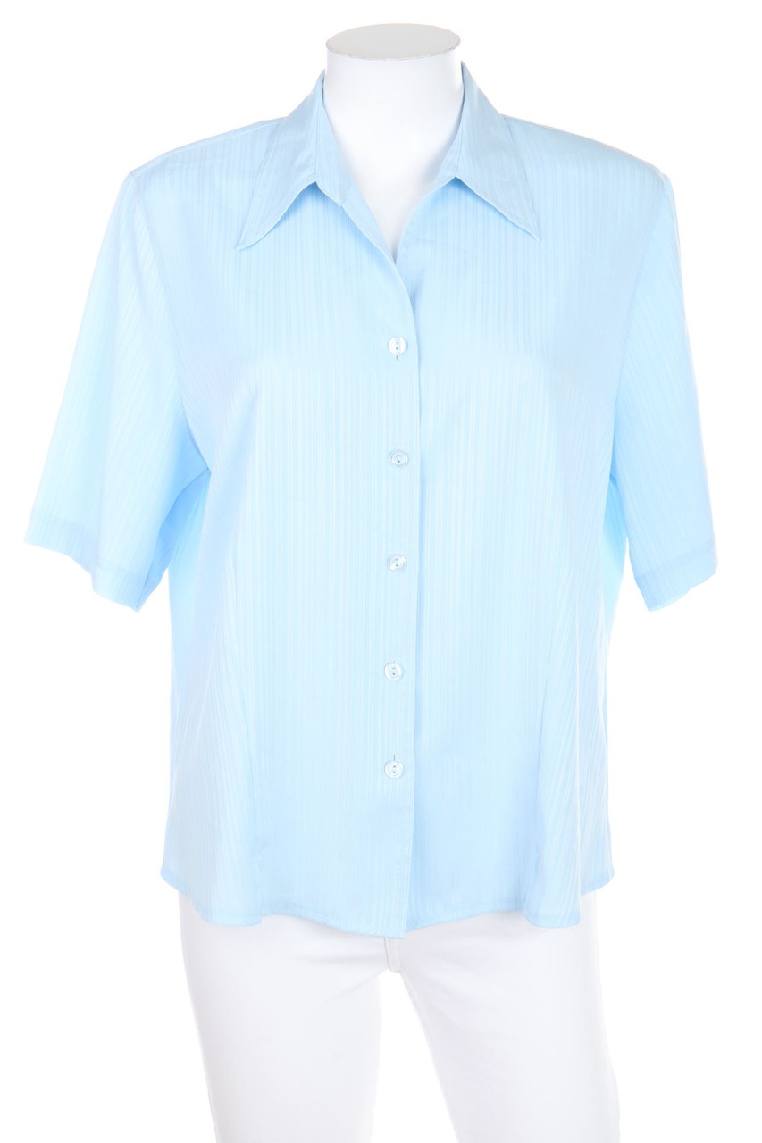 SECONDHAND - Kurzarm-Bluse mit Streifen - D 42