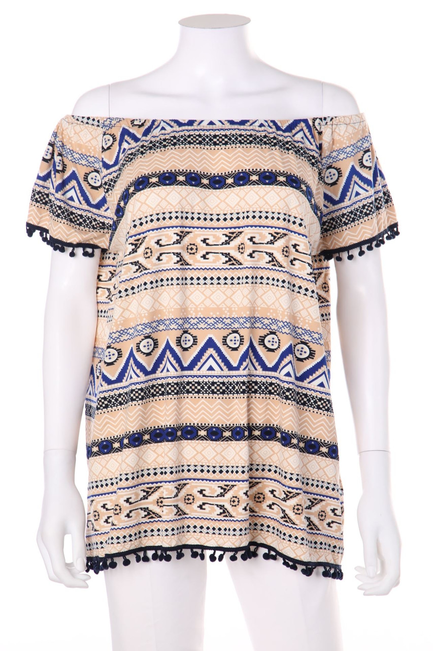 Laura Torelli COLLECTION - Shirt mit Ethno-Print - M