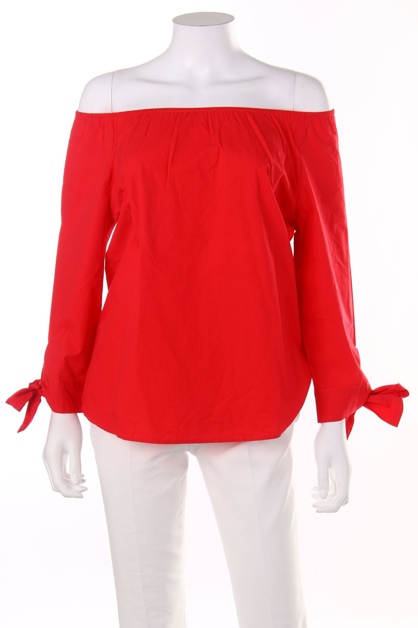 Ohne Label - Carmen-Bluse zum Knoten - D 36