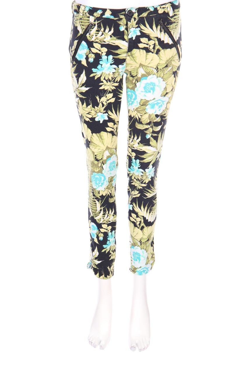 ZARA TRF - Jeans mit floralem Muster - D 36