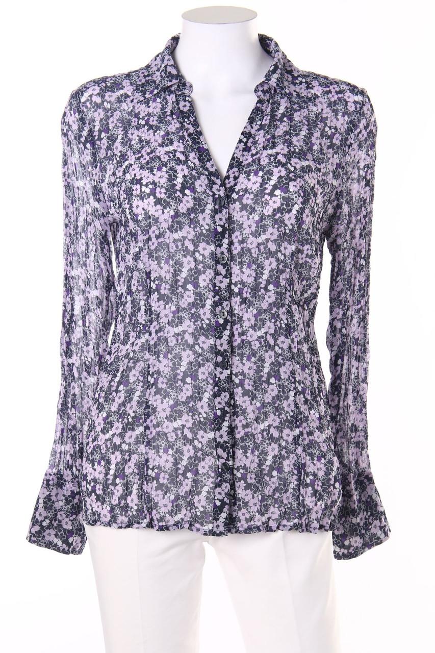 s.Oliver - Hemd-Bluse mit floralem Muster - D 36