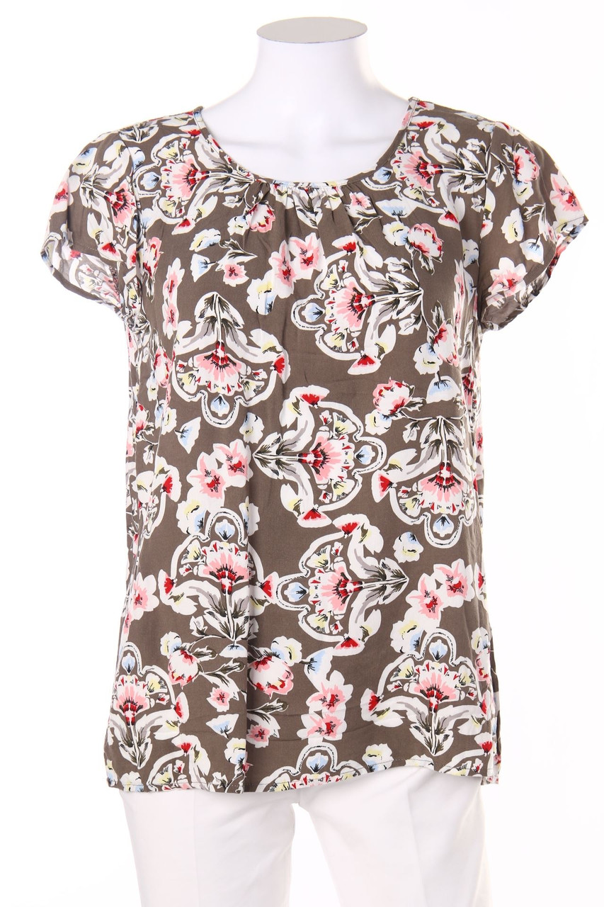 soyaconcept - Kurzarm-Bluse mit floralem Muster - M