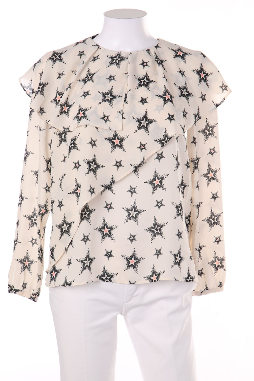 ZARA - Volant-Bluse im Layer Look mit Print - XS