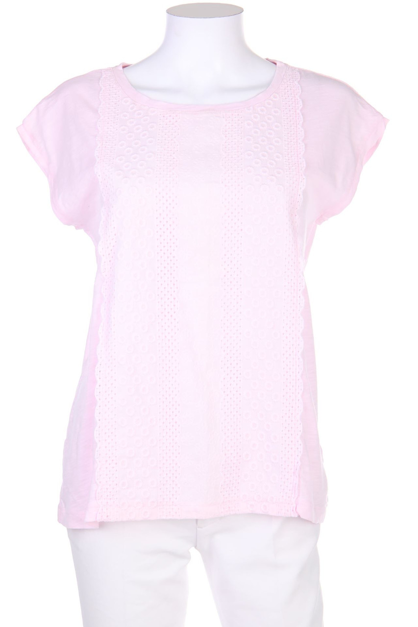 OYSHO - Baumwoll-Shirt mit Häkelspitze - L