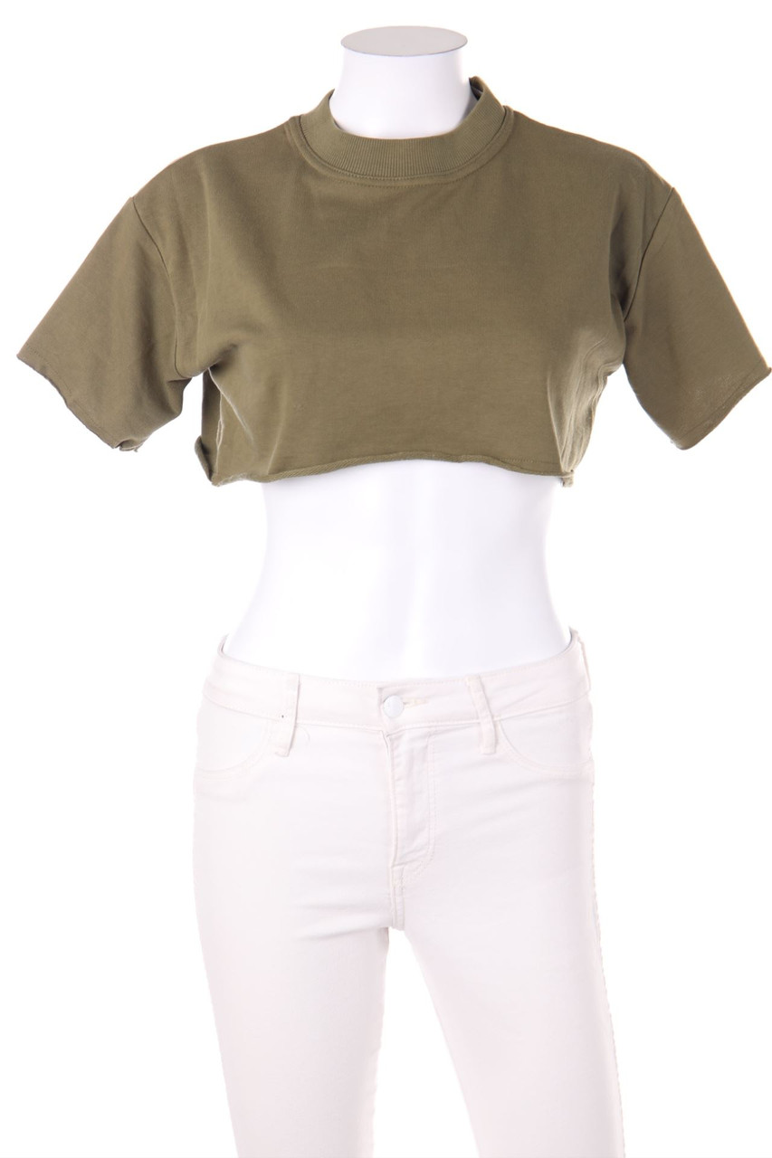 MISSGUIDED - Cropped-Kurzarm-Sweatshirt - D 34