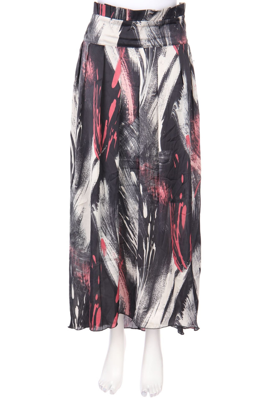 CIGNO NERO - Maxi-Falten-Rock mit Print - L
