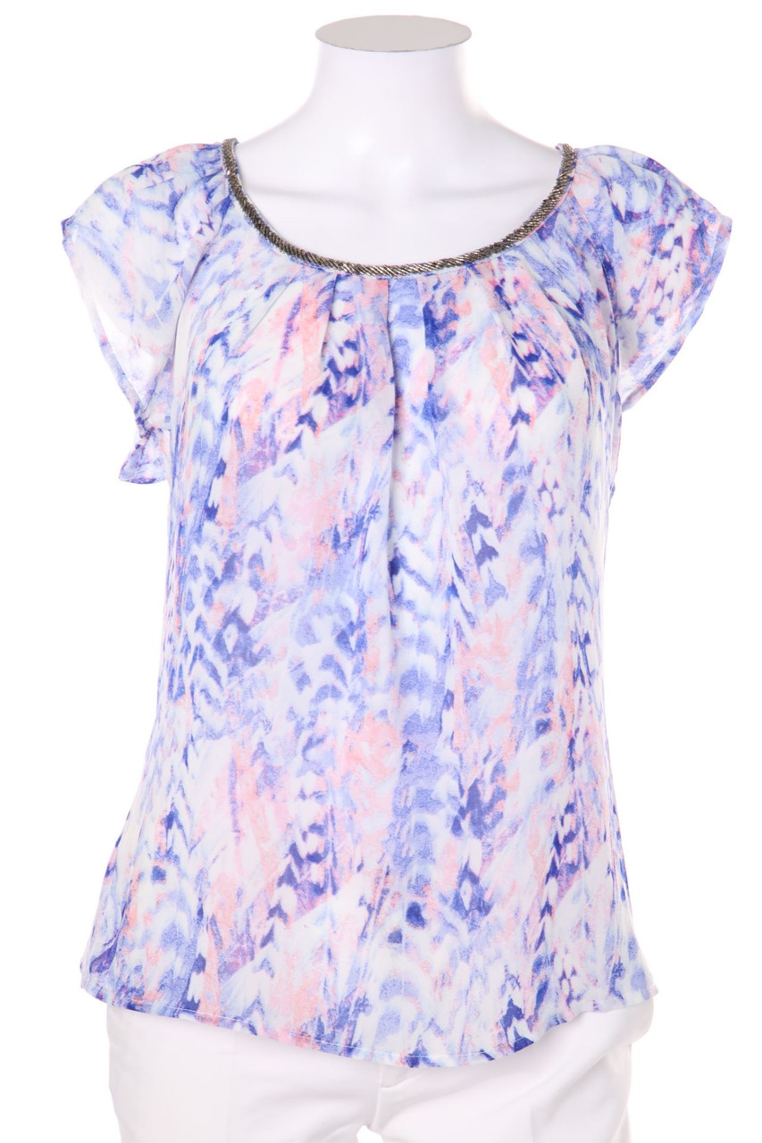 COLLOSEUM - Kurzarm-Bluse mit Perlen - M