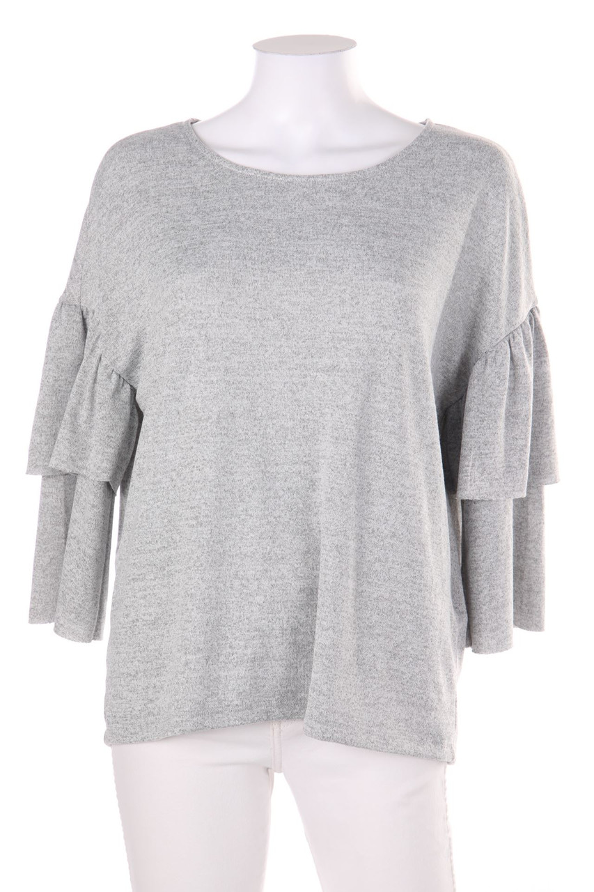 VERO MODA - Oversize-Strick-Pullover mit Volants - M