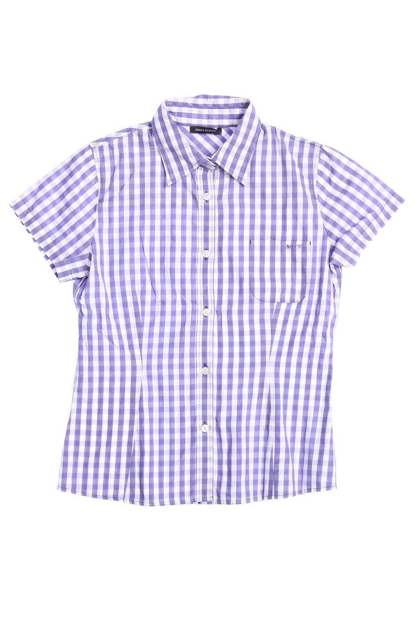 Marc O´Polo - Bluse mit Karo-Muster aus Baumwolle - 164