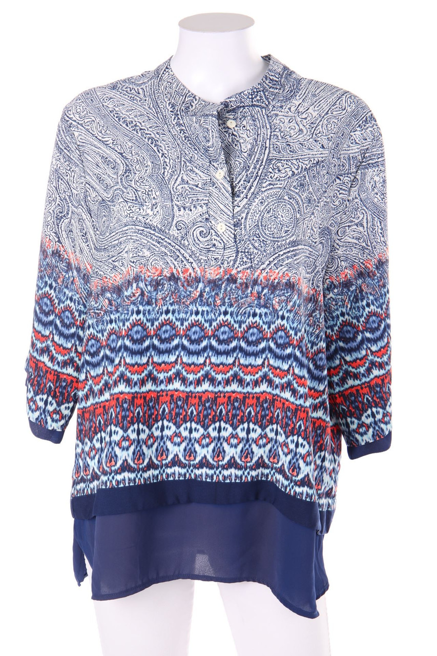 Kakie PARIS - Oversize-Tunika-Bluse mit floralem Muster - D 40