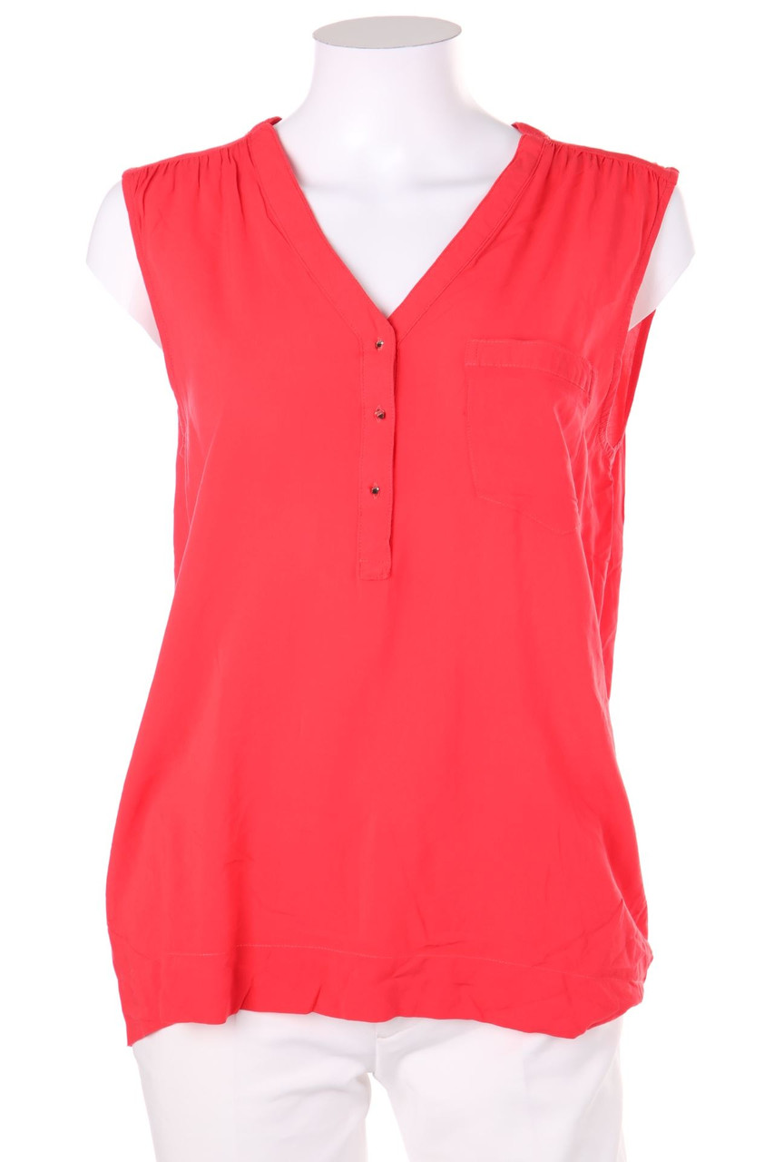 AMISU - Blusentop mit aufgesetzten Taschen - L