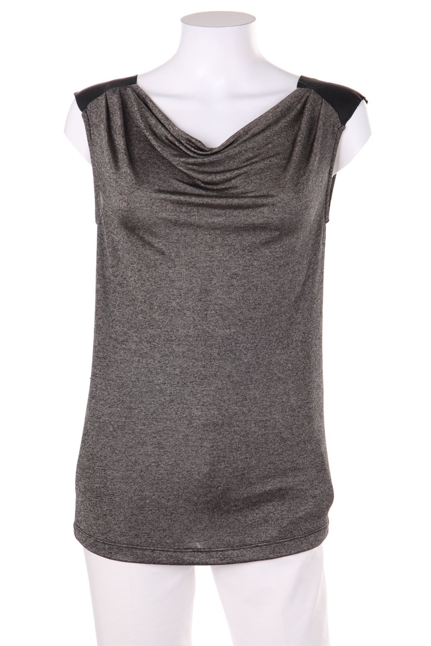 SA.HARA - Blusentop mit Wasserfall-Ausschnitt - S