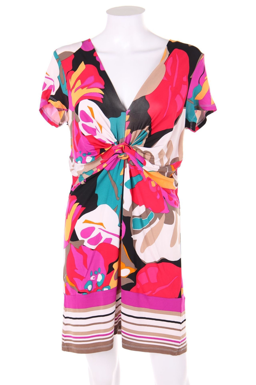 comma - Stretch-Kleid mit Print - D 38