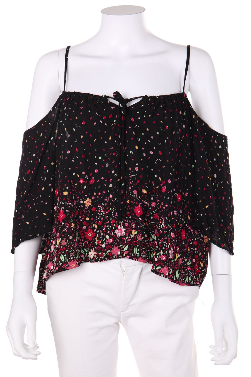 FB SISTER - Carmen-Bluse aus Viskose mit Print - M