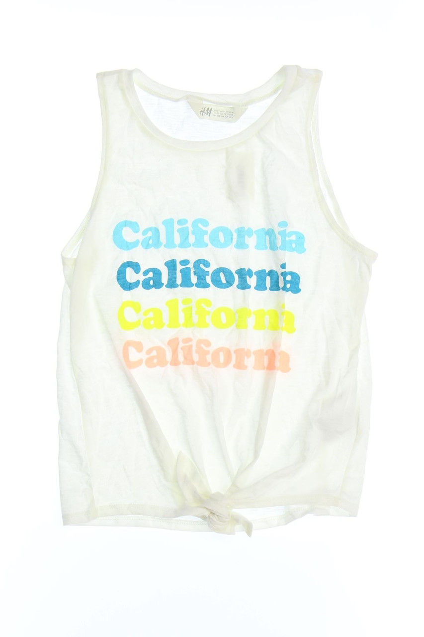 H&M - Top mit Statement-Print zum Knoten - 164