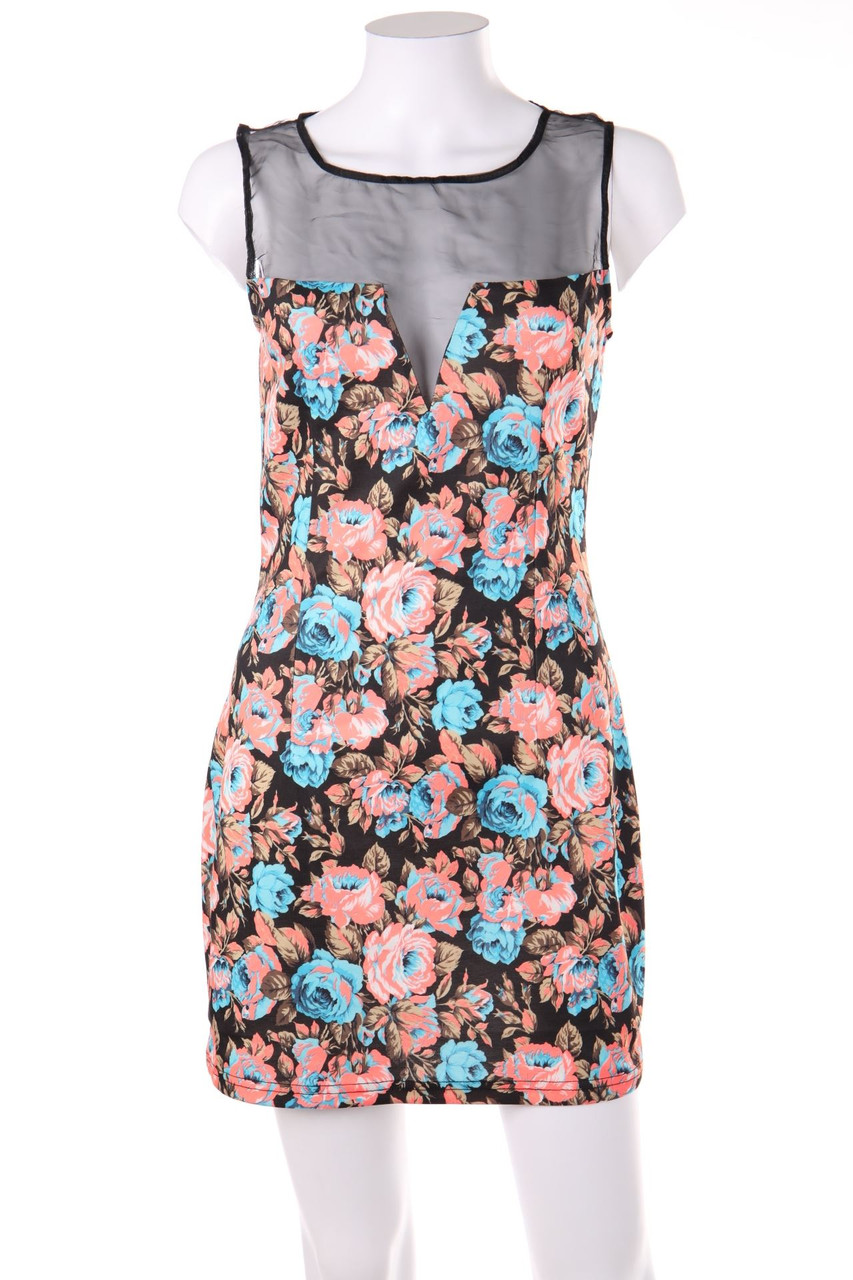 WYLDR - Mini-Kleid mit Mesh-Einsatz - M