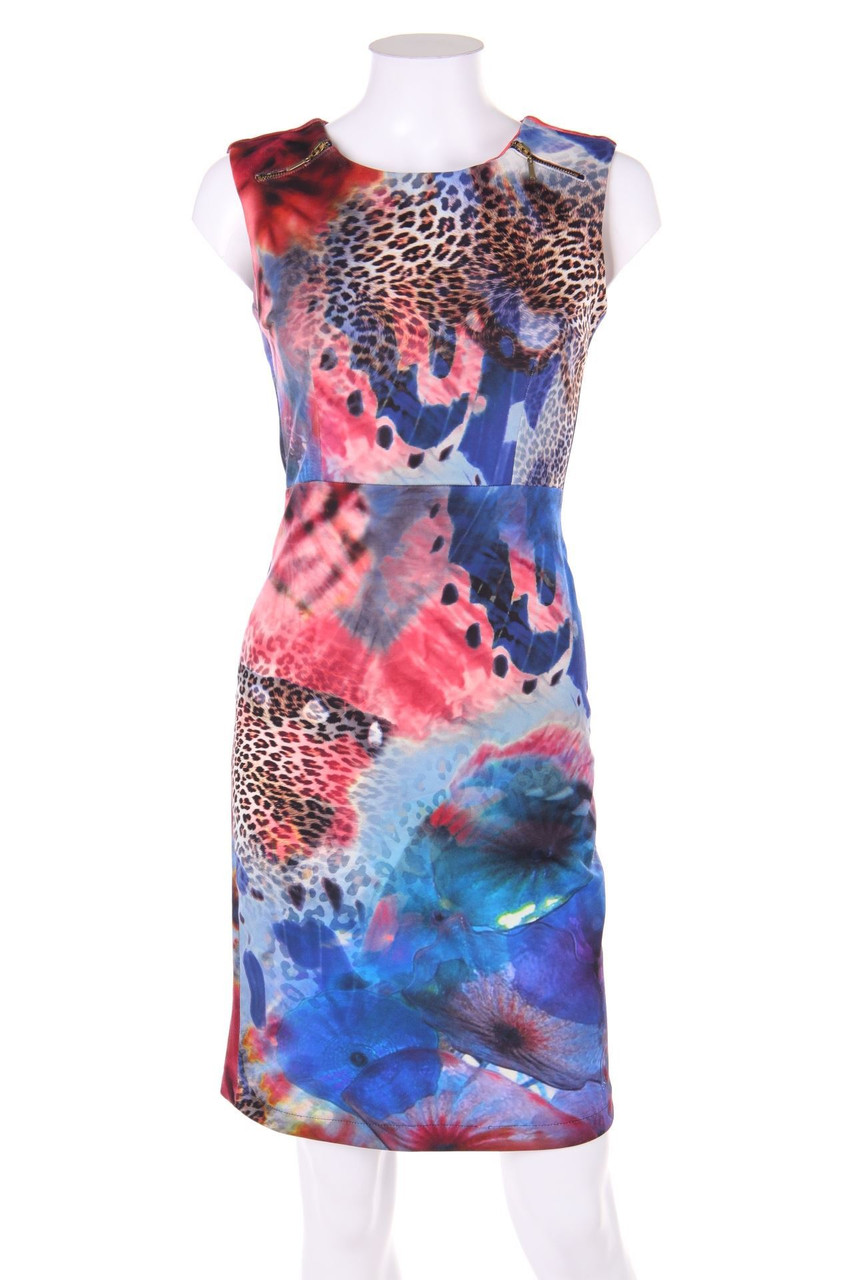 NASELLO - Etui-Kleid mit floralem Muster mit Animal-Print - D 38