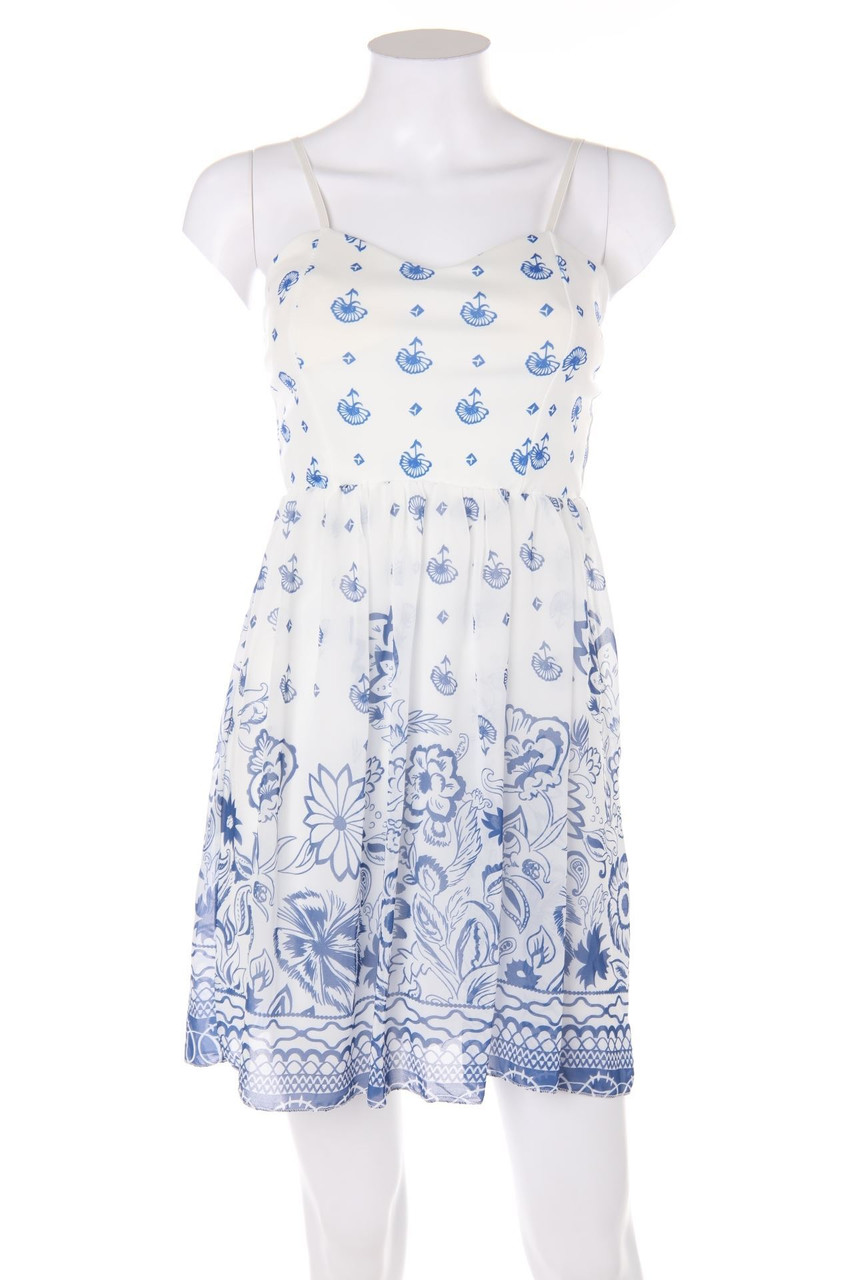 Ohne Label - Party-Kleid mit floralem Muster - S