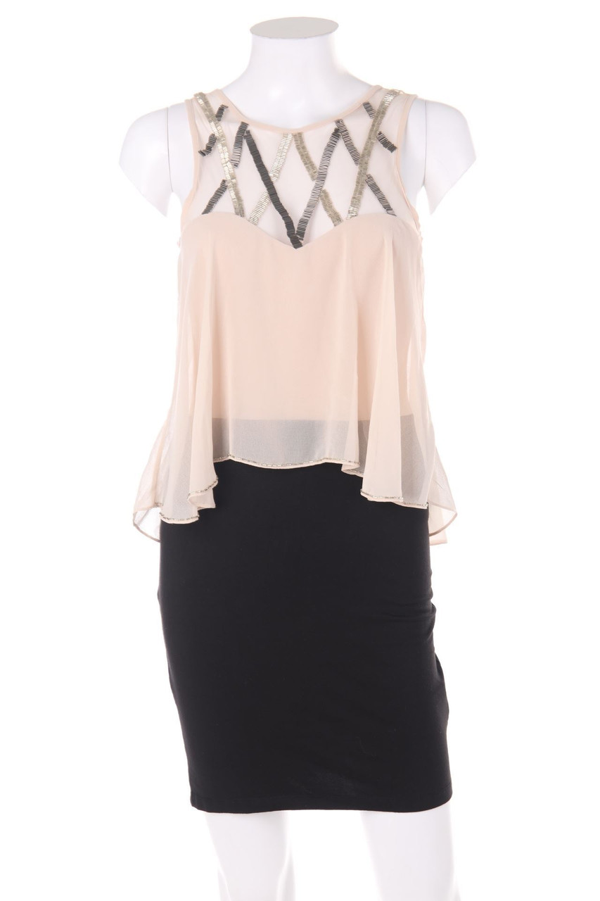 LIPSY - Party-Kleid im Layer Look mit Mesh-Einsatz - D 36