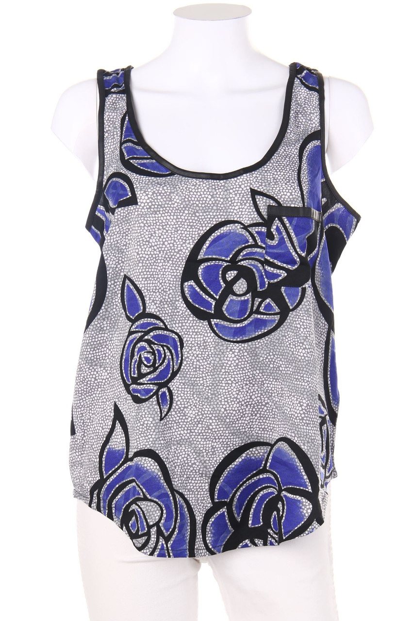 BODYFLIRT - Blusentop mit Kunstleder-Details mit Muster - D 42