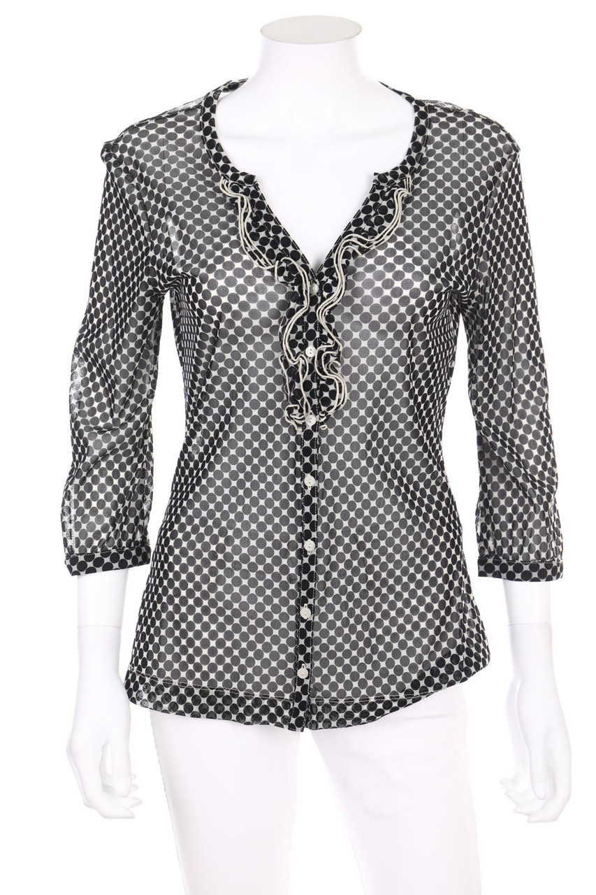 s.Oliver - Mesh-Bluse mit 3/4-Ärmel - D 38