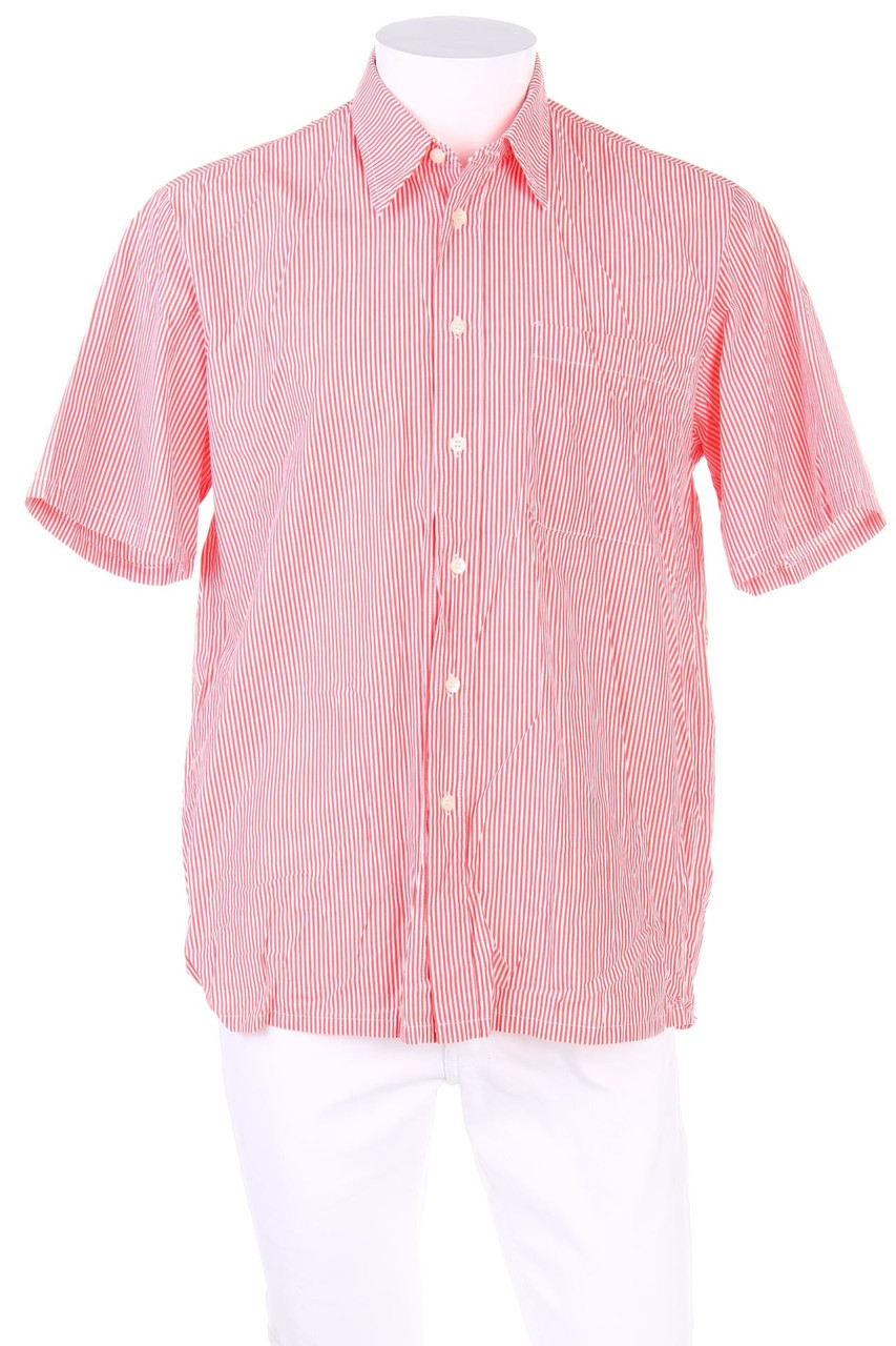Ohne Label - Kurzarm-Hemd aus Baumwolle mit Streifen - 39