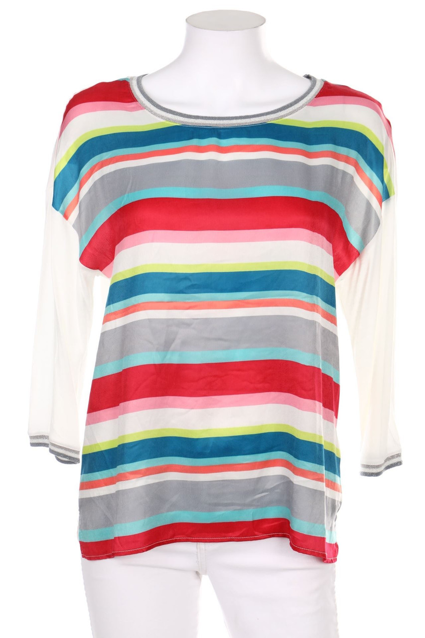 s.Oliver - Vokuhila-3/4-Arm-Shirt mit überschnittener Schulter - D 38