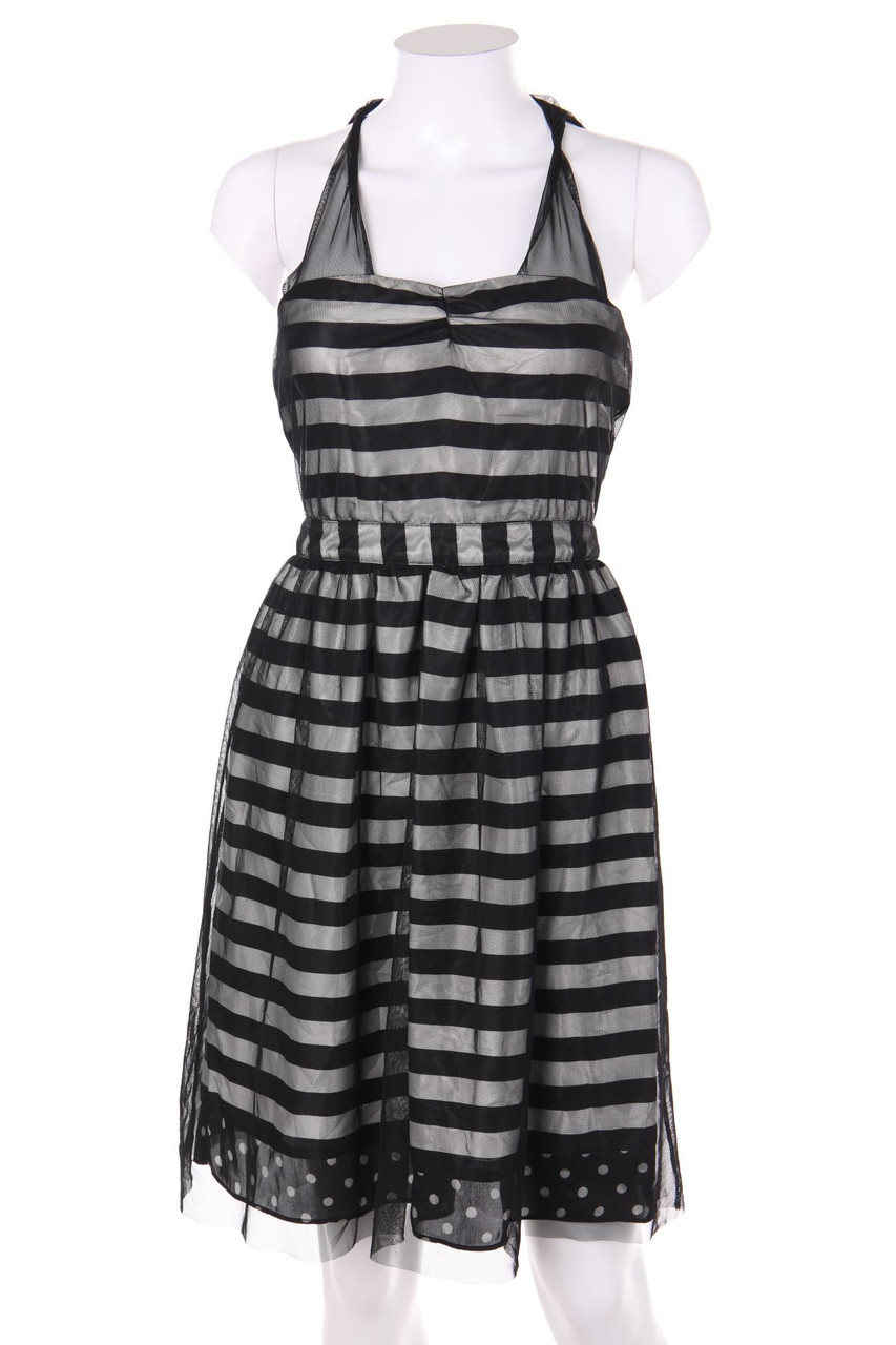 NAF NAF - Abendkleid im Layer Look mit Mesh-Einsatz - D 34