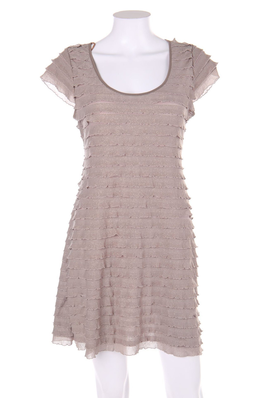 CLOCKHOUSE Elements Collection - Mini-Kleid im Layer Look mit Metallic-Effekt - L