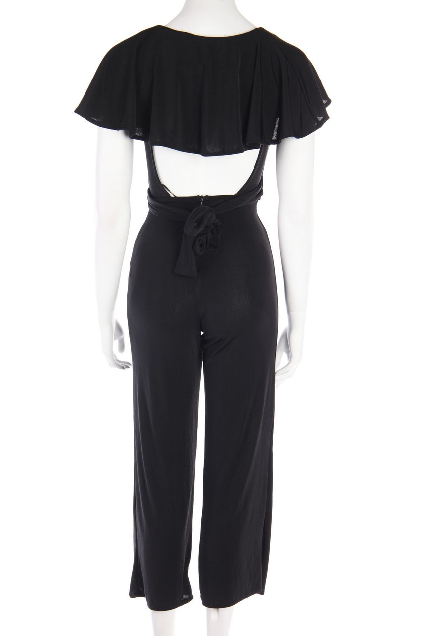 Bershka NIGHT OUT - Jumpsuit in Wickel-Optik mit Cut-outs - XS