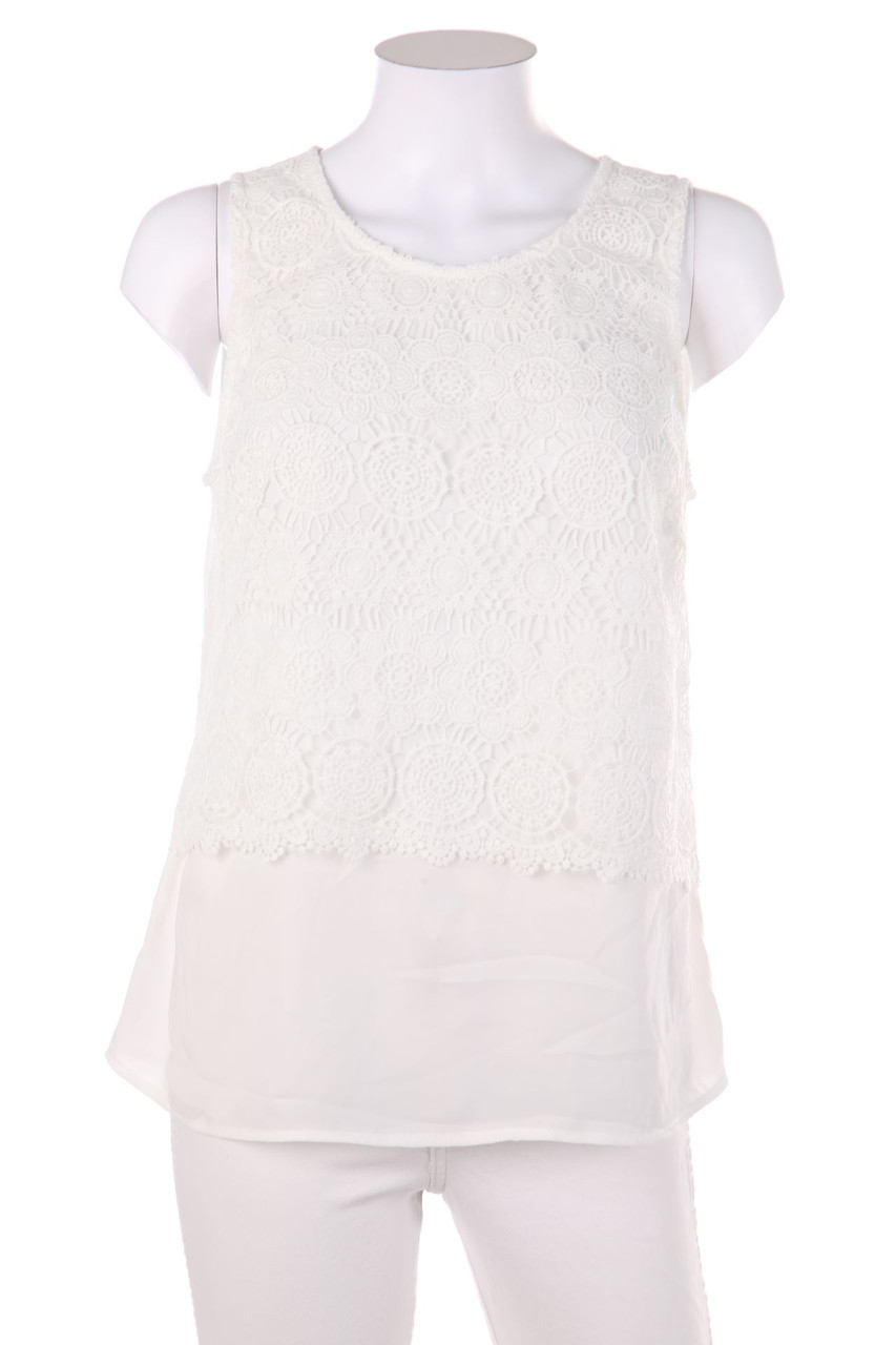 Yessica by C&A - Blusentop im Layer Look mit Häkelspitze - D 40