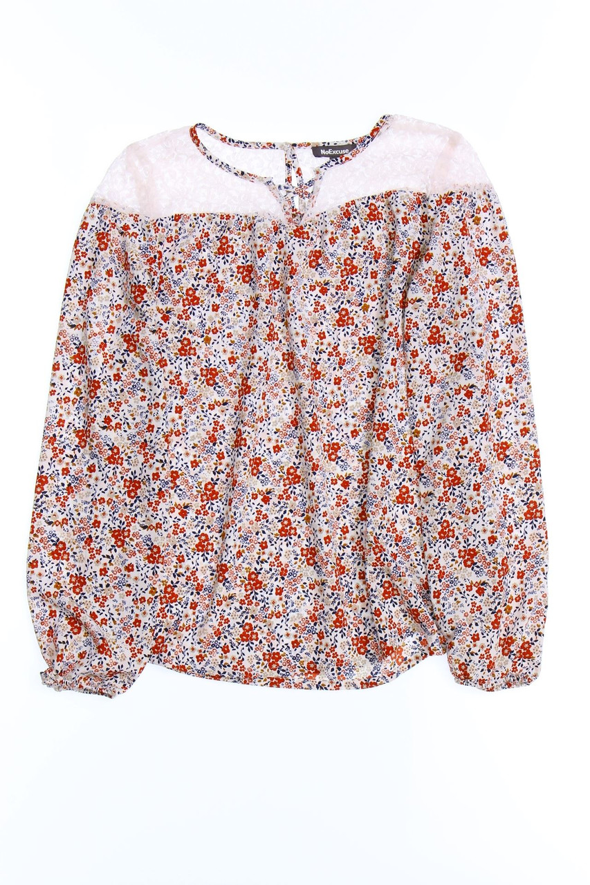 NO EXCUSE - Bluse mit Spitze - 164