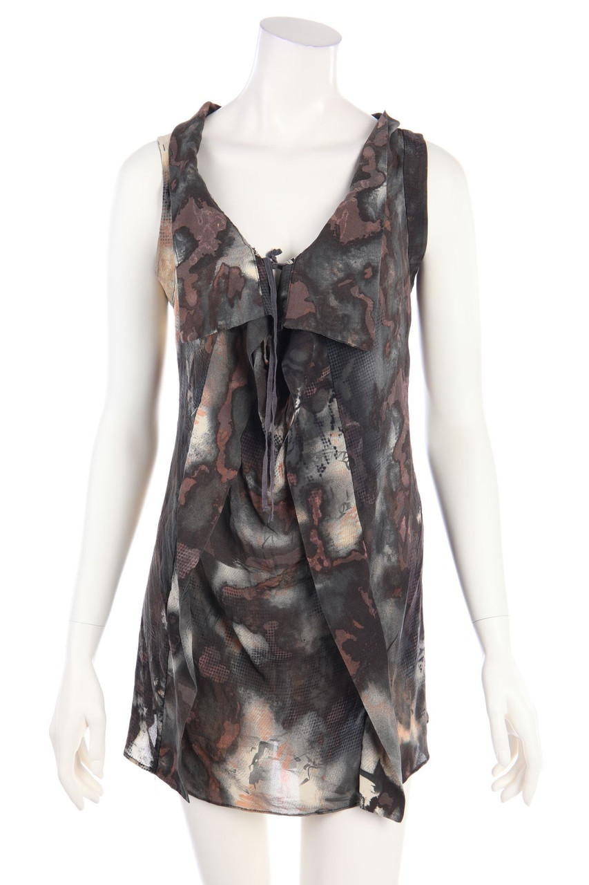 ALLSAINTS - Kleid aus Seide mit Print - D 34