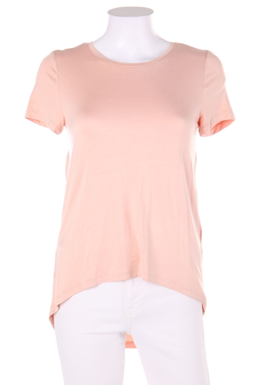 ONLY - Kurzarm-Shirt mit Raffungen - XS