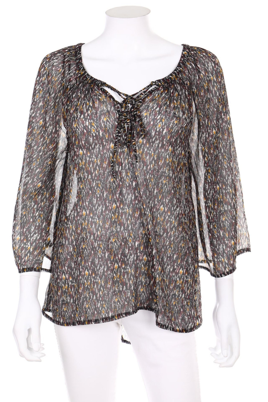 G!na - Bluse mit Kimono-Ärmeln mit Muster - D 38