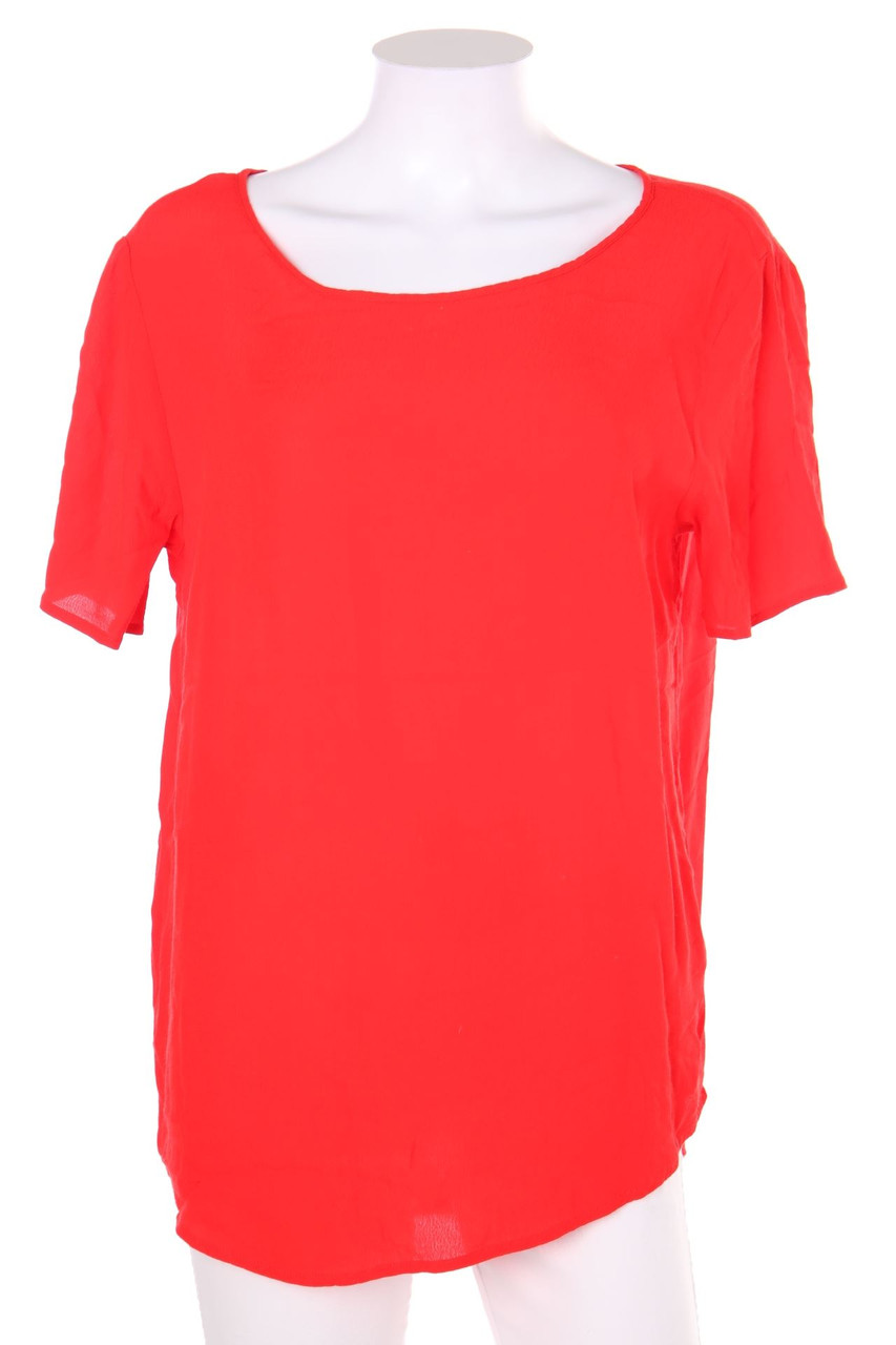 b.young - Kurzarm-Bluse mit Keyhole - D 38