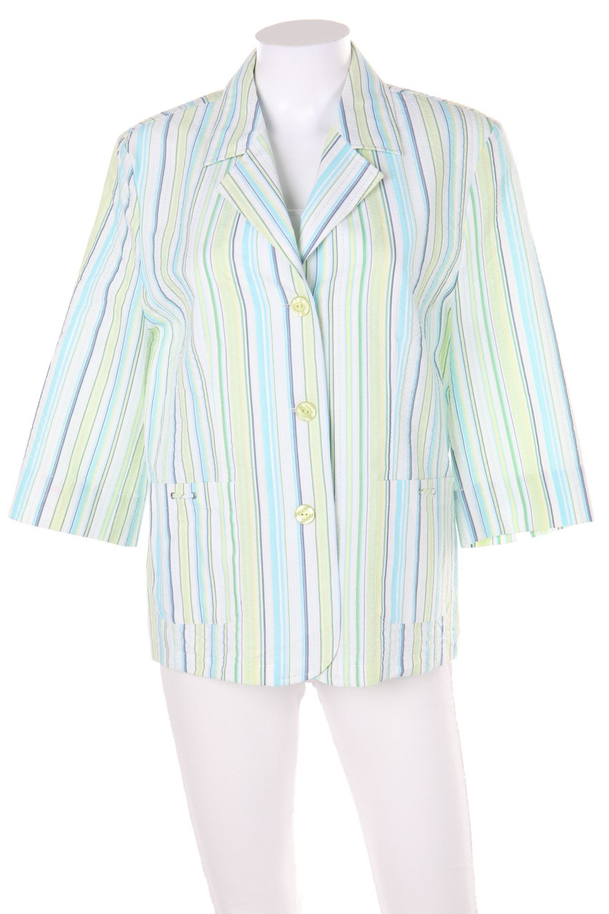 ERFO - Blazer-Jacke mit Streifen mit 3/4-Ärmel - D 42