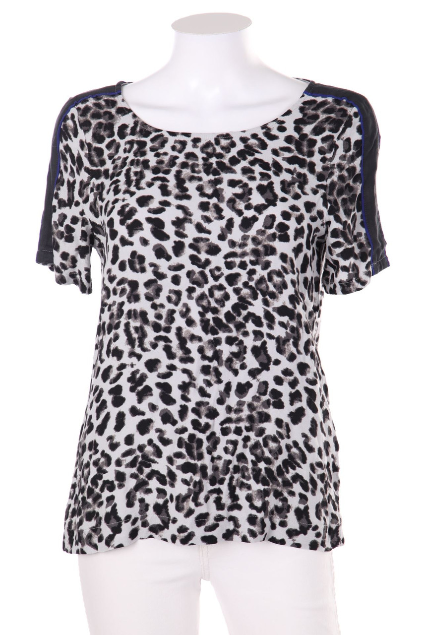 Street One - Kurzarm-Bluse mit Animal-Print - D 36