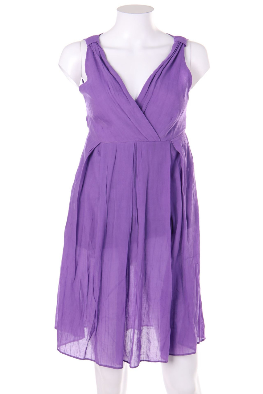 Ohne Label - Kleid in Wickel-Optik mit Gürtel - M