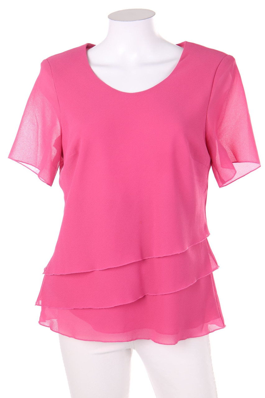 Habella - Kurzarm-Bluse mit Volants - D 38