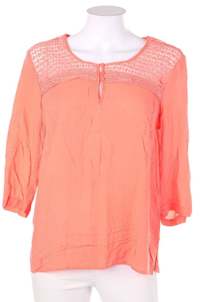 BRANDTEX - Bluse aus Viskose mit Häkelspitze - D 38