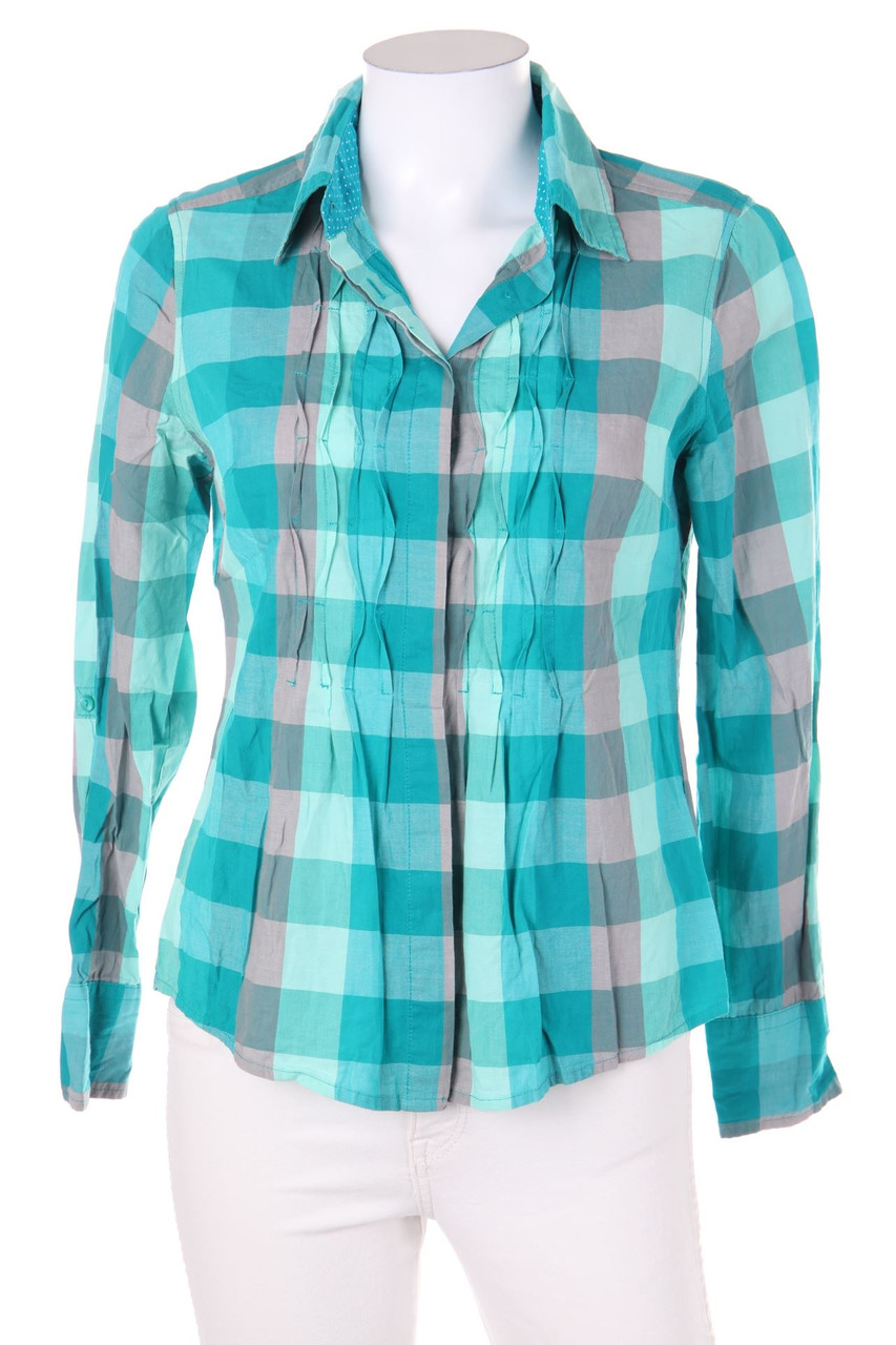 Street One - Hemd-Bluse aus Baumwolle mit Karo-Muster - D 34