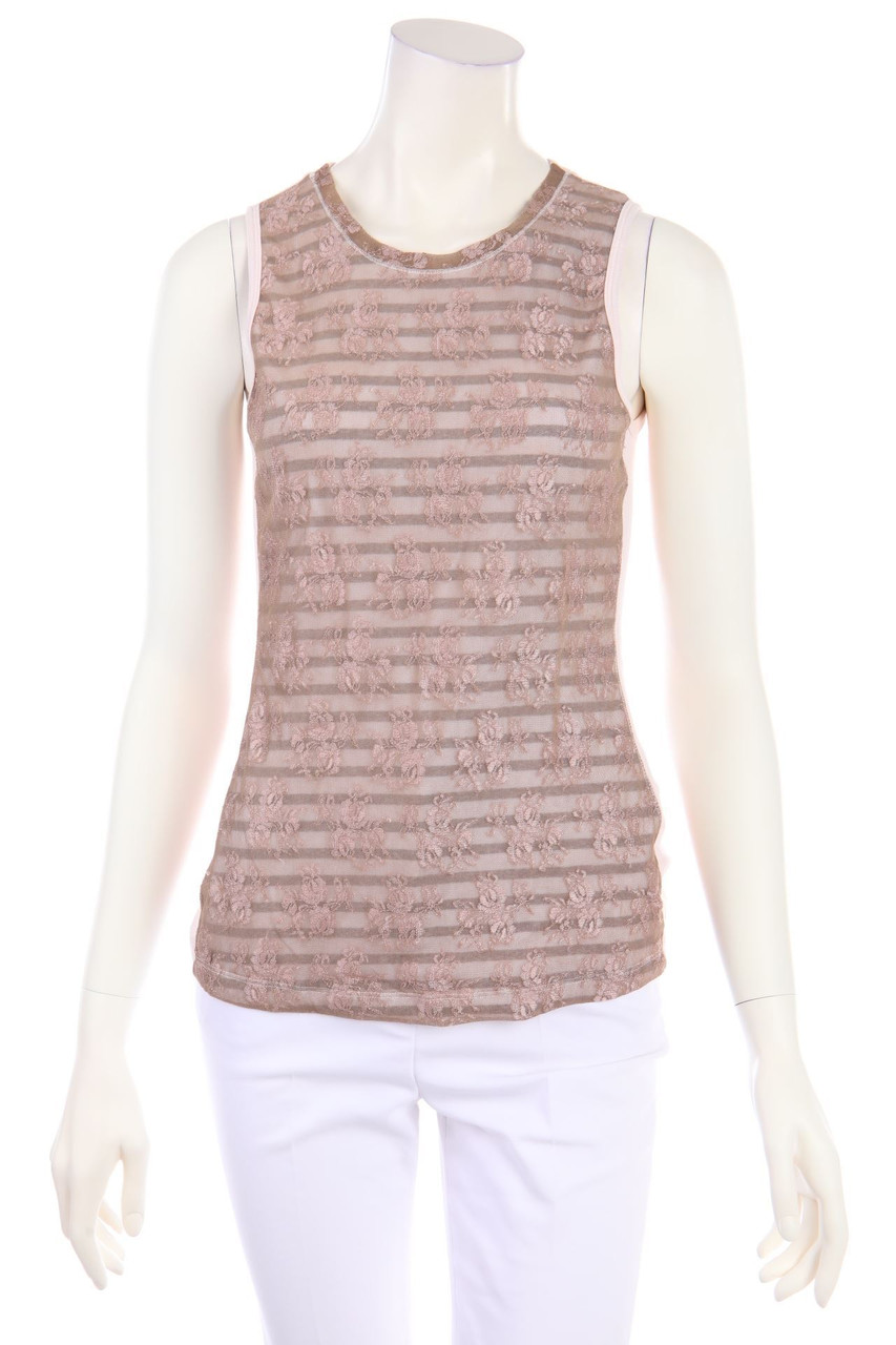 MARC CAIN - Tanktop mit Spitzen-Einsatz - D 40